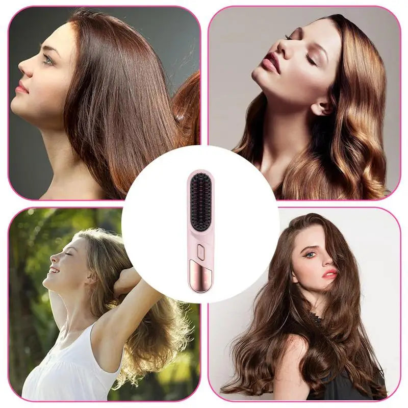 Hair Straightening Brush Fast Heating Negative Ion Hair Straightener - MAGM Enterprises LLC