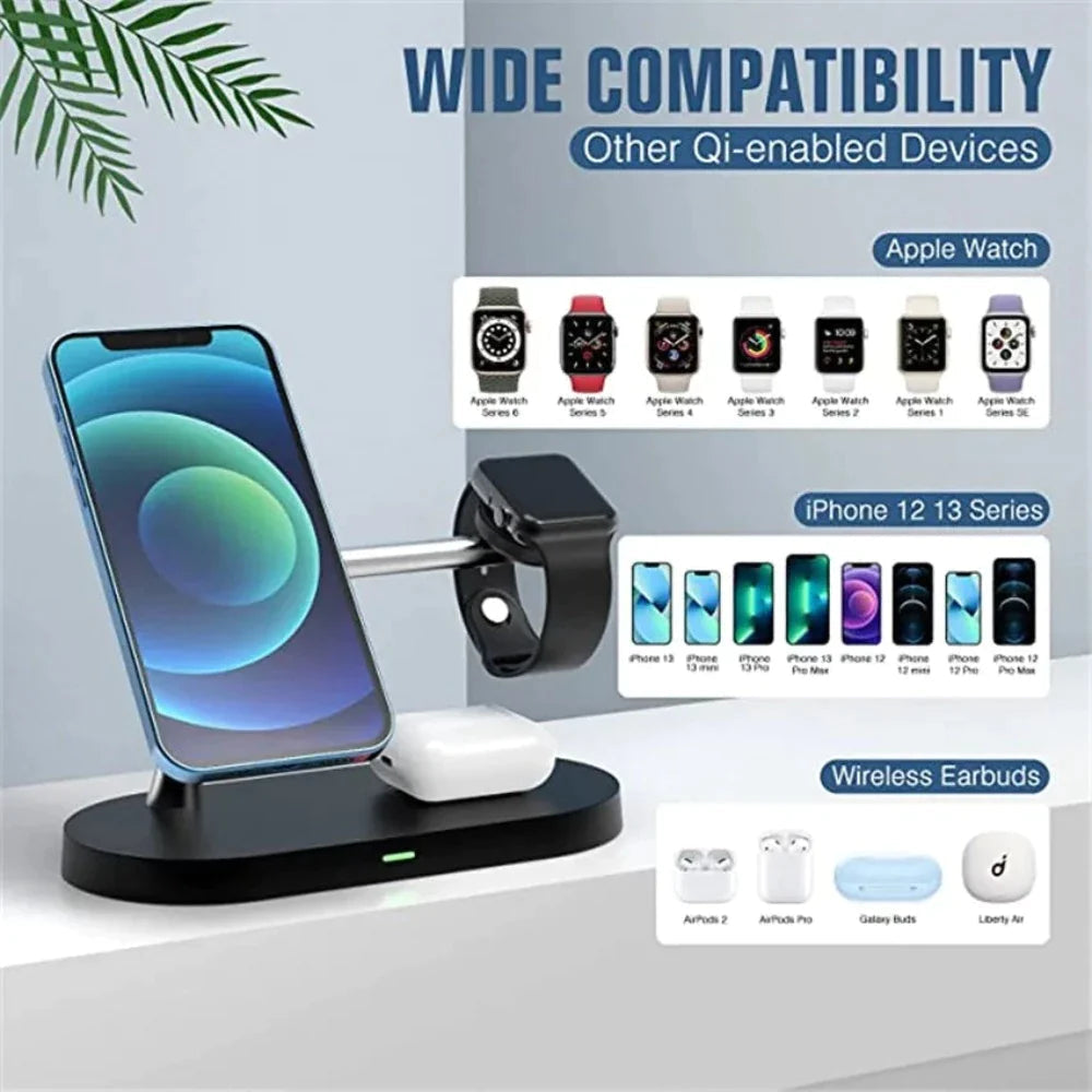 Desktop Magnetic Wireless Charging Station with Built in Lights - Mag Max Mart