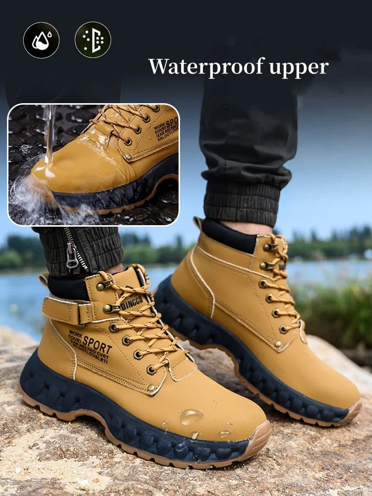 New Safety Shoes Men Boots High Top Work Sneakers Steel Toe Cap - MAGM Enterprises LLC