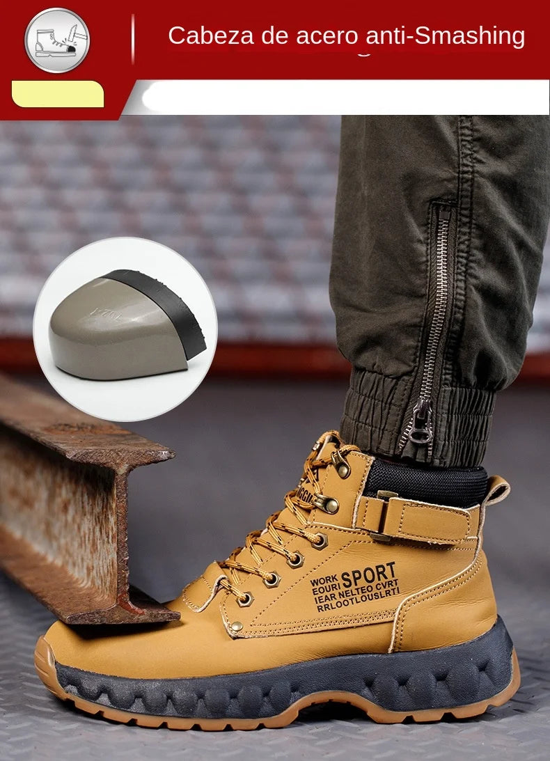 New Safety Shoes Men Boots High Top Work Sneakers Steel Toe Cap - MAGM Enterprises LLC