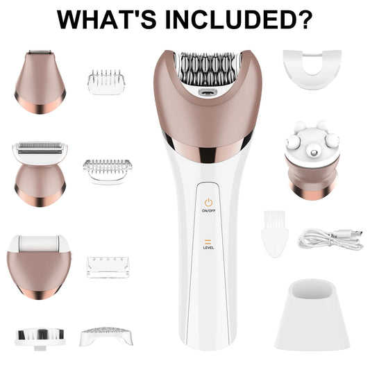 Electric Epilator Hair Removal for Women 5 in 1 Shaver for Legs Arms - Mag Max Mart