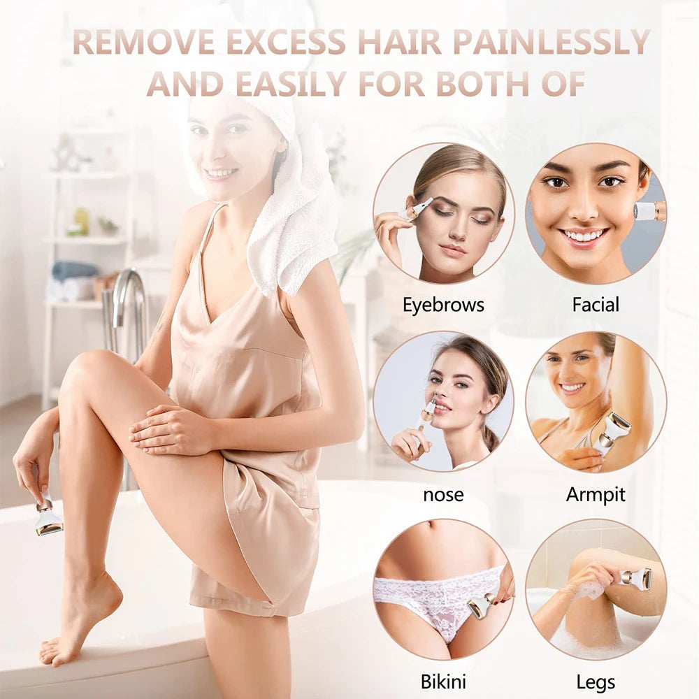 Body Epilator For Women Hair Remover Bikini Trimmer Face Hair Removal - MAGM Enterprises LLC