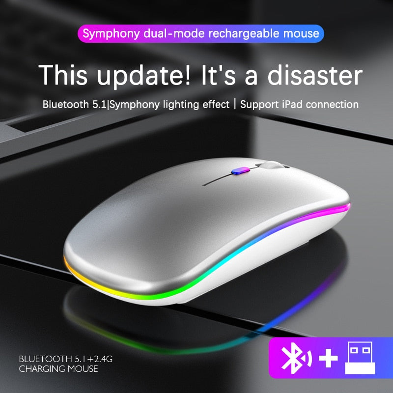 RGB Wireless Bluetooth Mouse - Mag Max Mart