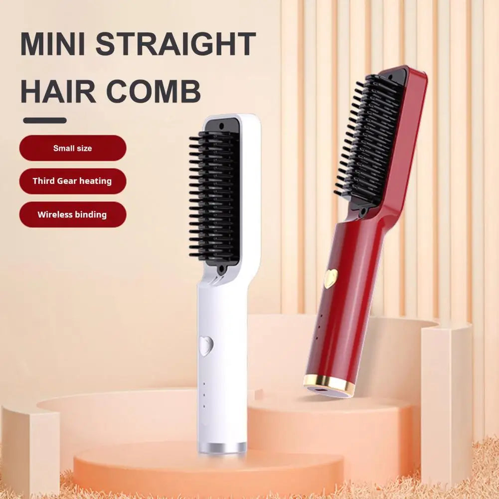 Hair Straightening Comb Portable Wireless Hair Straightener Brush for - MAGM Enterprises LLC