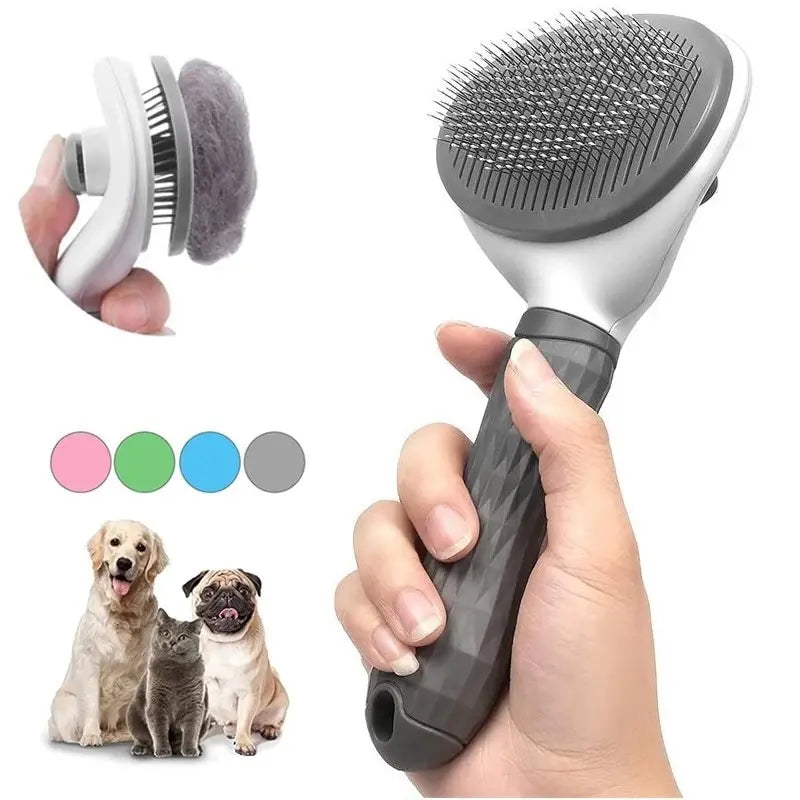 Pet Dog Brush Cat Comb Self Cleaning Pet Hair Remover Brush For Dogs Cats Grooming Tools Pets Dematting Comb Dogs Accessories - Mag Max Mart