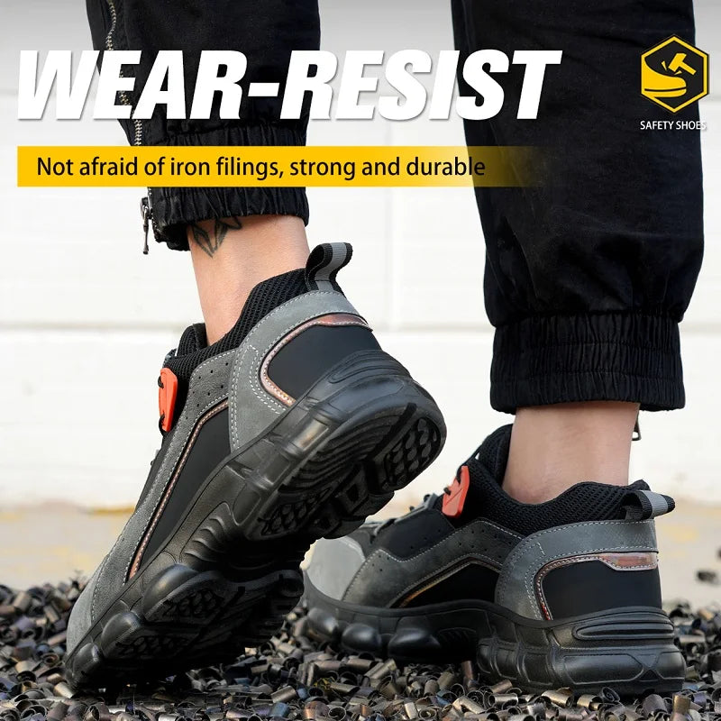 Breathable Safety Shoes Men Rotating Buttons Work Shoes Anti-smash - MAGM Enterprises LLC