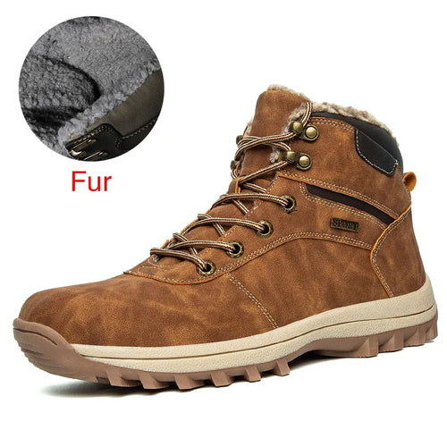 DEKABR Winter Warm Men Boots Genuine Leather Fur Snow Boots - MAGM Enterprises LLC