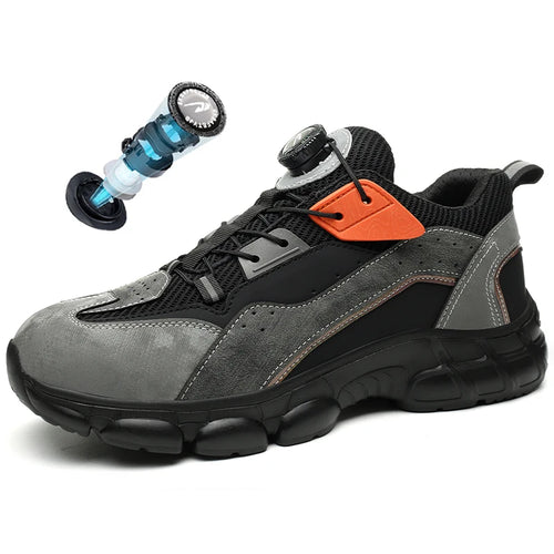 Breathable Safety Shoes Men Rotating Buttons Work Shoes Anti-smash - MAGM Enterprises LLC