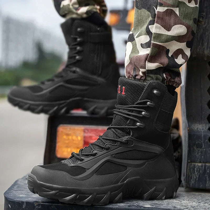 Men's Boot Combat Mens Ankle Boot Tactical Big Size Boot Male Shoes - MAGM Enterprises LLC