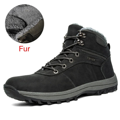 DEKABR Winter Warm Men Boots Genuine Leather Fur Snow Boots - MAGM Enterprises LLC