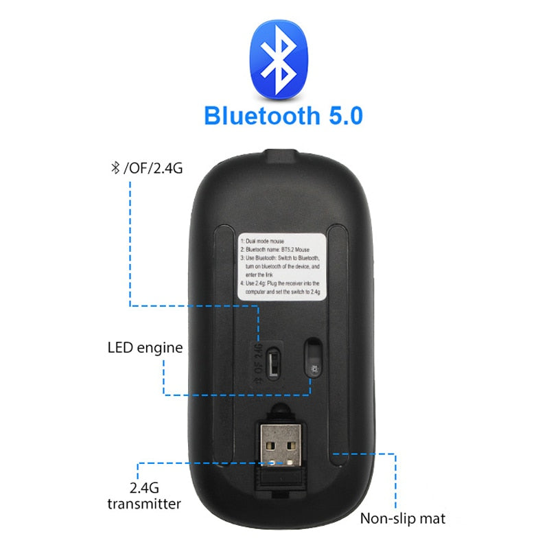 RGB Wireless Bluetooth Mouse - Mag Max Mart