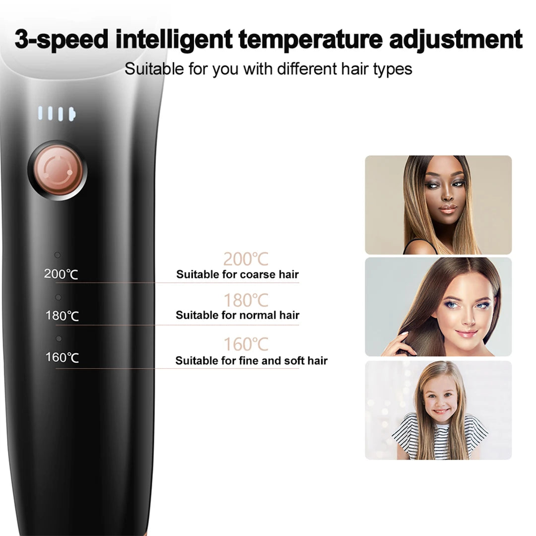 Wireless Hair Straightening Brush USB Charging Hot Comb Iron 3 - MAGM Enterprises LLC