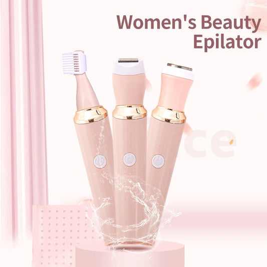 3 in 1 Electric Hair Remover Rechargeable Lady Shaver Trimmer Eyebrow - MAGM Enterprises LLC