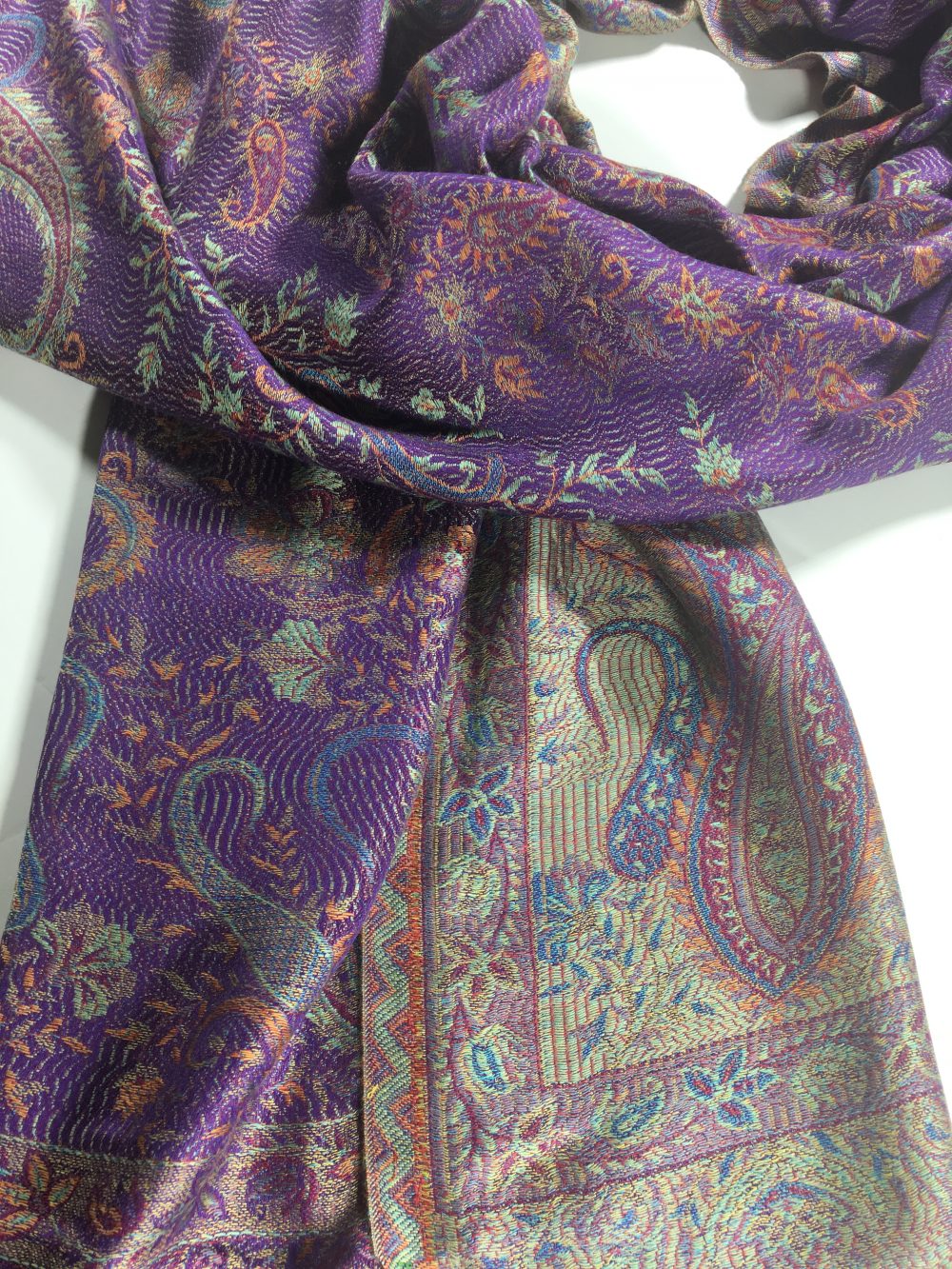 Purple Jamawar Pashmina Scarf - Mag Max Mart