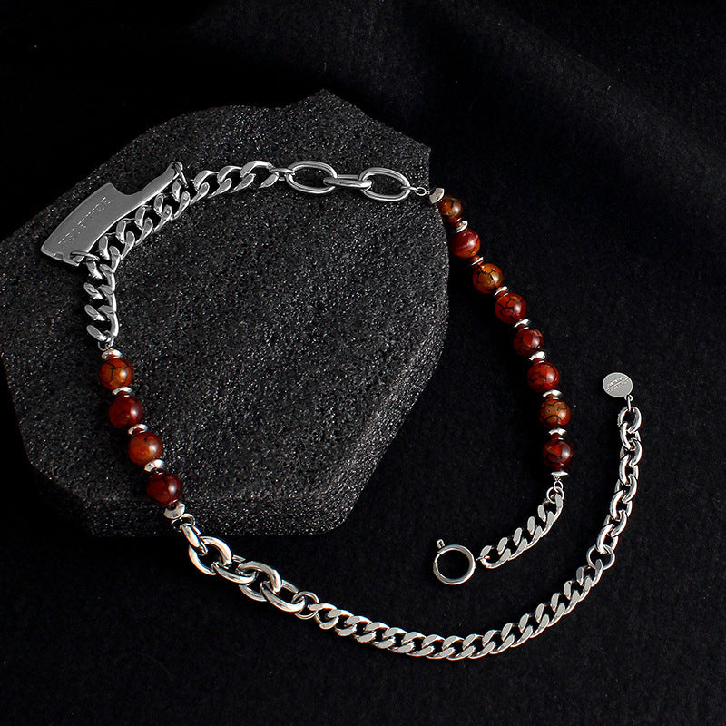 Natural Agate Beads Necklace Stitching Combination Clavicle Chain - MAGM Enterprises LLC