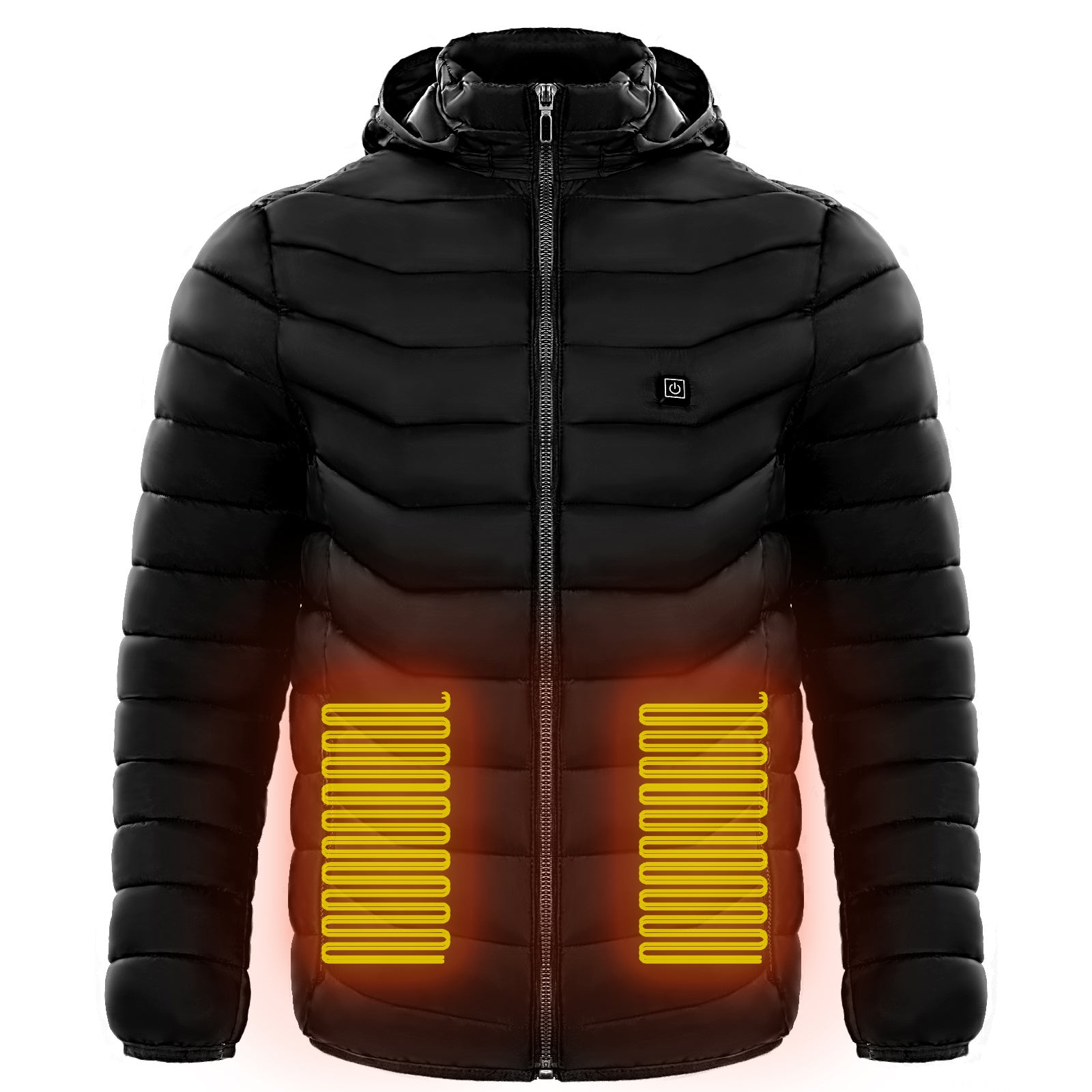 Men Heated Puffer Jacket Electric Heating Coat Insulated Hood Windbreaker 9Heat Zones - Mag Max Mart