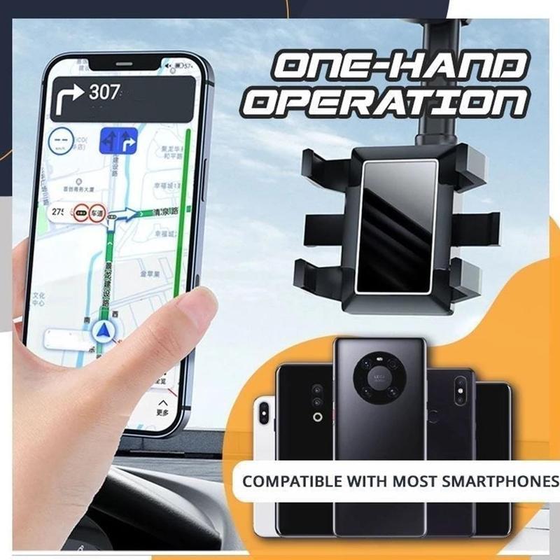 Rearview Mirror Phone Holder For Car Rotatable And Retractable Car Phone Holder Multifunctional 360 Rear View Mirror Phone Holder Suitable For All Mobile Phones And All Car - MAGM Enterprises LLC