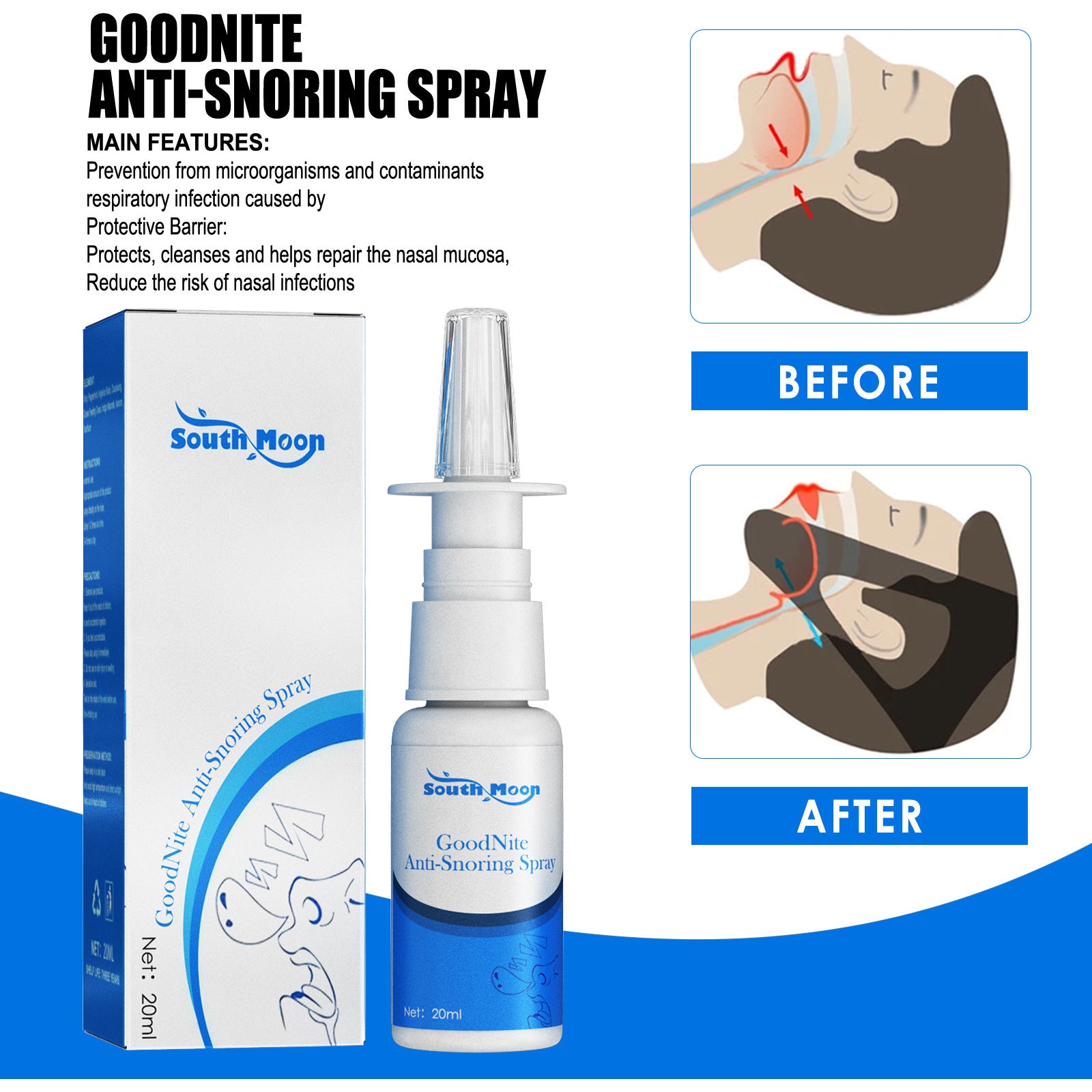 Snore Stop Anti-snoring Anti-snore Relieving Nasal Sleep Anti-snore Spray - MAGM Enterprises LLC