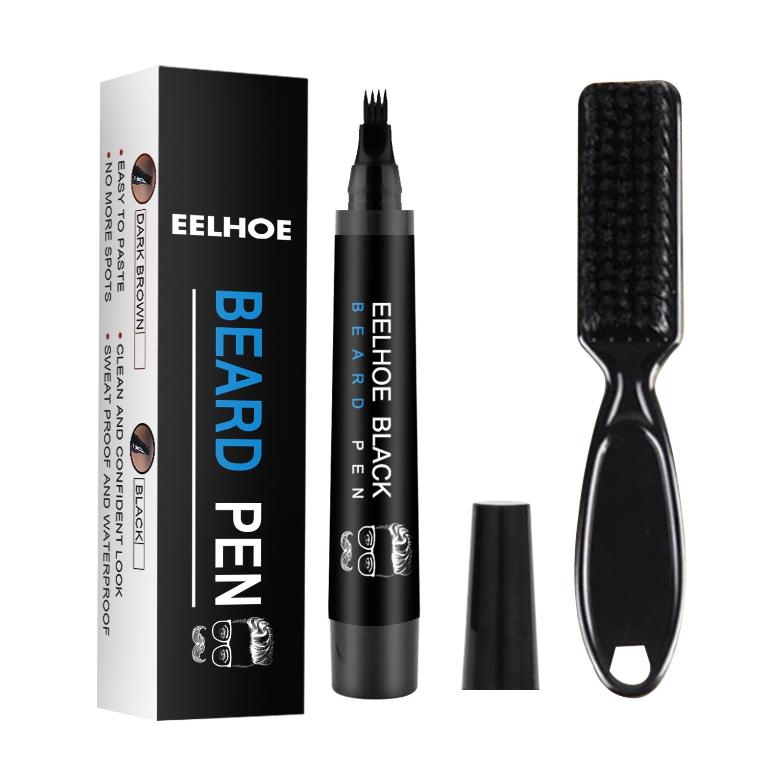 Water-proof Sweat-proof Beard Pen with Detangling brushe for MEN - Mag Max Mart