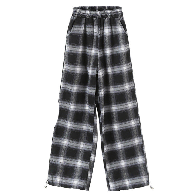 Girls' Suits Western Style Korean Children's Clothing Trendy Plaid Trousers Big Kids - MAGM Enterprises LLC