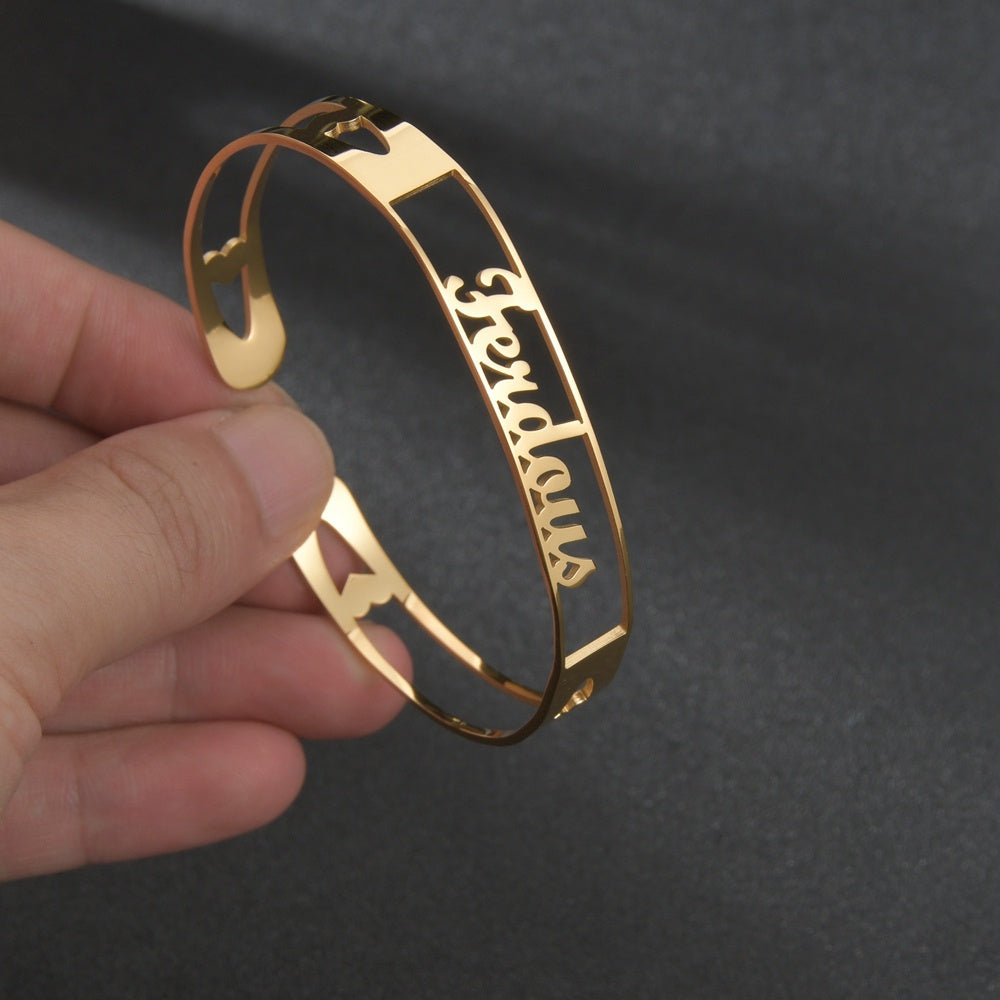 Customized Name Bracelet Personalized Custom Bangles Stainless Steel Jewelry - Order & Print your own Style - Mag Max Mart