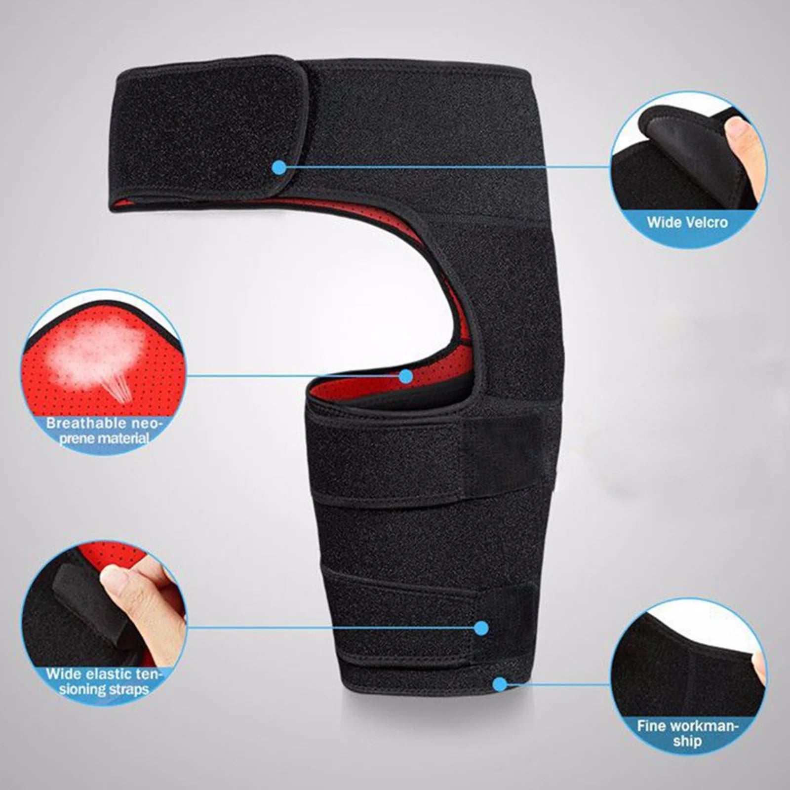 Unisex Adjustable Hip Brace Thigh Compression Sleeve - MAGM Enterprises LLC