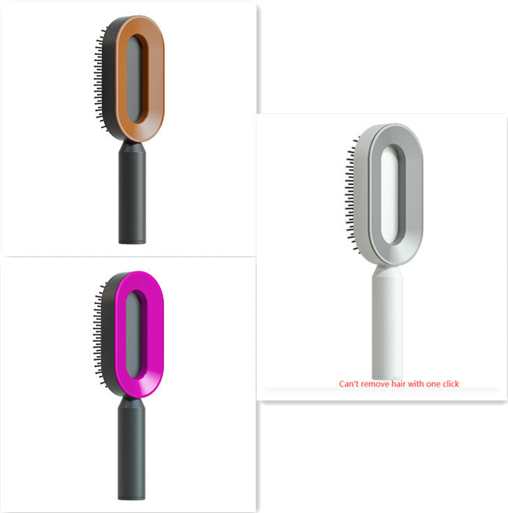 Self Cleaning Hair Brush For Women One-key Cleaning Hair Loss Airbag Massage Scalp Comb Anti-Static Hairbrush -Detangling hair brushes - Mag Max Mart