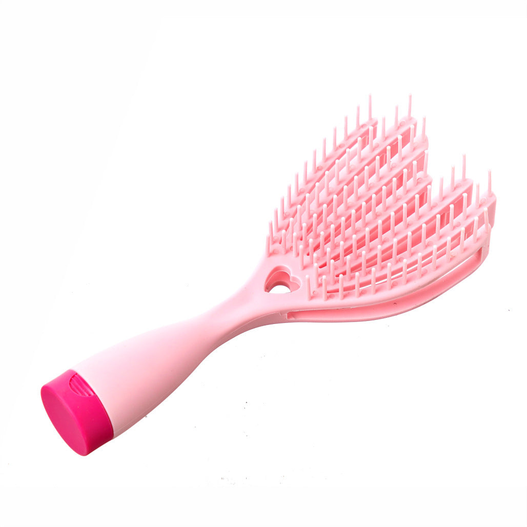 1pc Massage Hair Comb - Elastic Scalp Massage Comb, Wet Dry Dual Purpose Comb, Hollow Out Hair Brush - Haircare Heatless Tool For Women And Men - MAGM Enterprises LLC