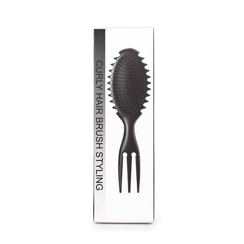 Curl Defining Bounce Hair Brush Barbershop Boar Bristle Comb Detangling Shaping Hairbrushes Professional Salon Home Styling Comb Women Hair Brush - Mag Max Mart