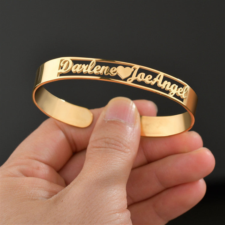 Customized Name Bracelet Personalized Custom Bangles Stainless Steel Jewelry - Order & Print your own Style - Mag Max Mart