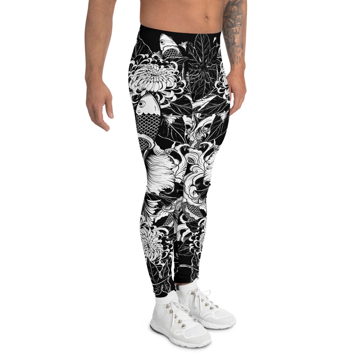 Koi Fish Tattoo Leggings for Men - MAGM Enterprises LLC