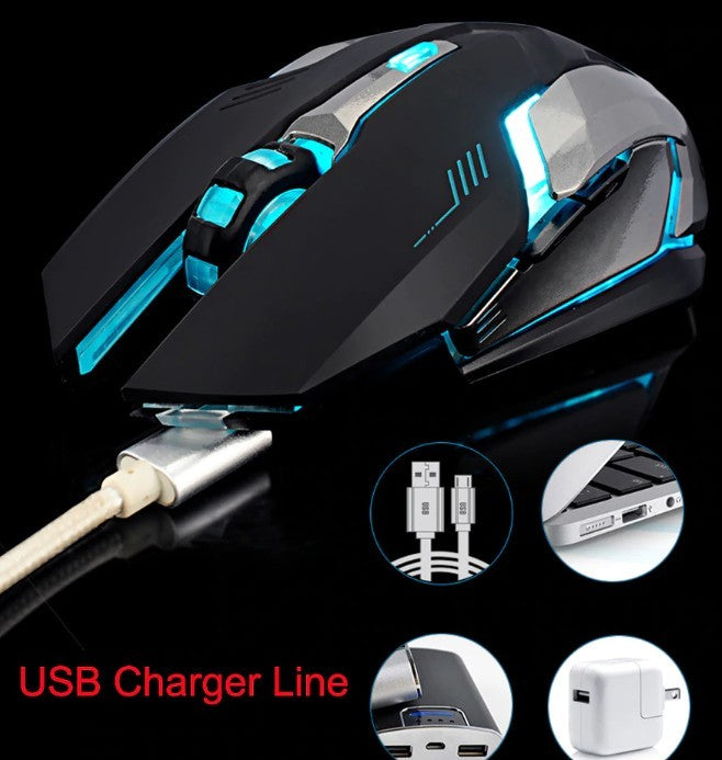 Ninja Dragon Stealth 7 Wireless Silent LED Gaming Mouse - Mag Max Mart