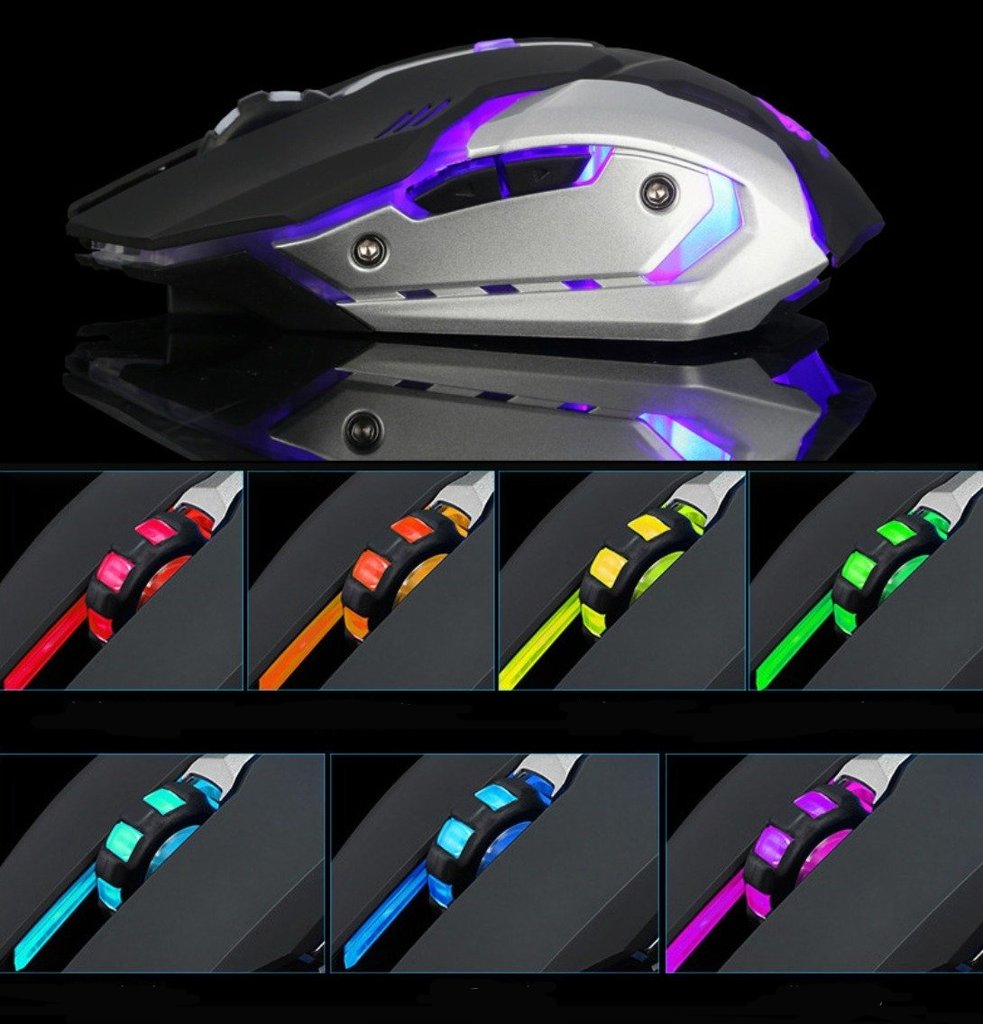 Ninja Dragon Stealth 7 Wireless Silent LED Gaming Mouse - Mag Max Mart