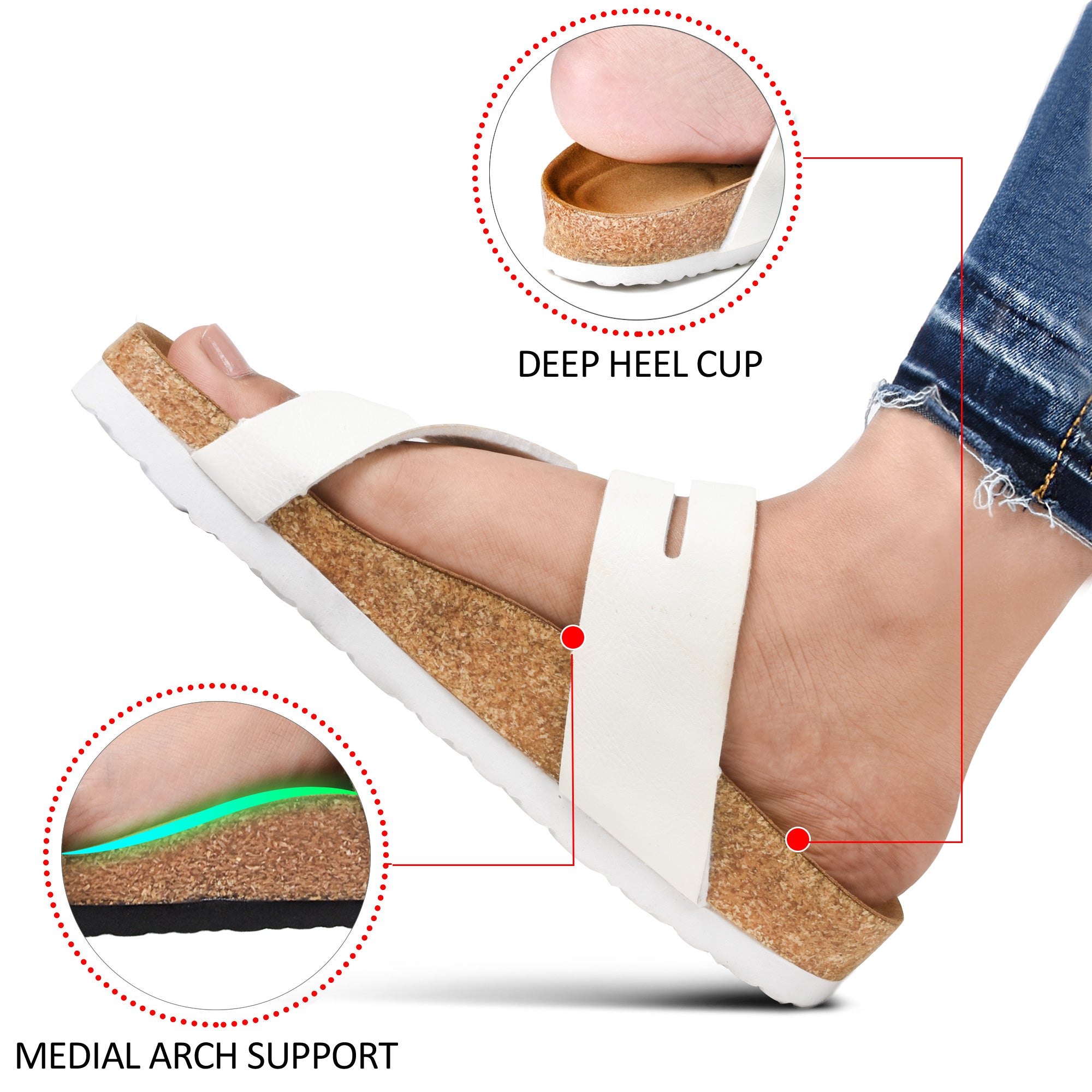 AEROTHOTIC KAIZEN SPLIT TOE COMFORTABLE SLIDES FOR WOMEN Slippers - Mag Max Mart