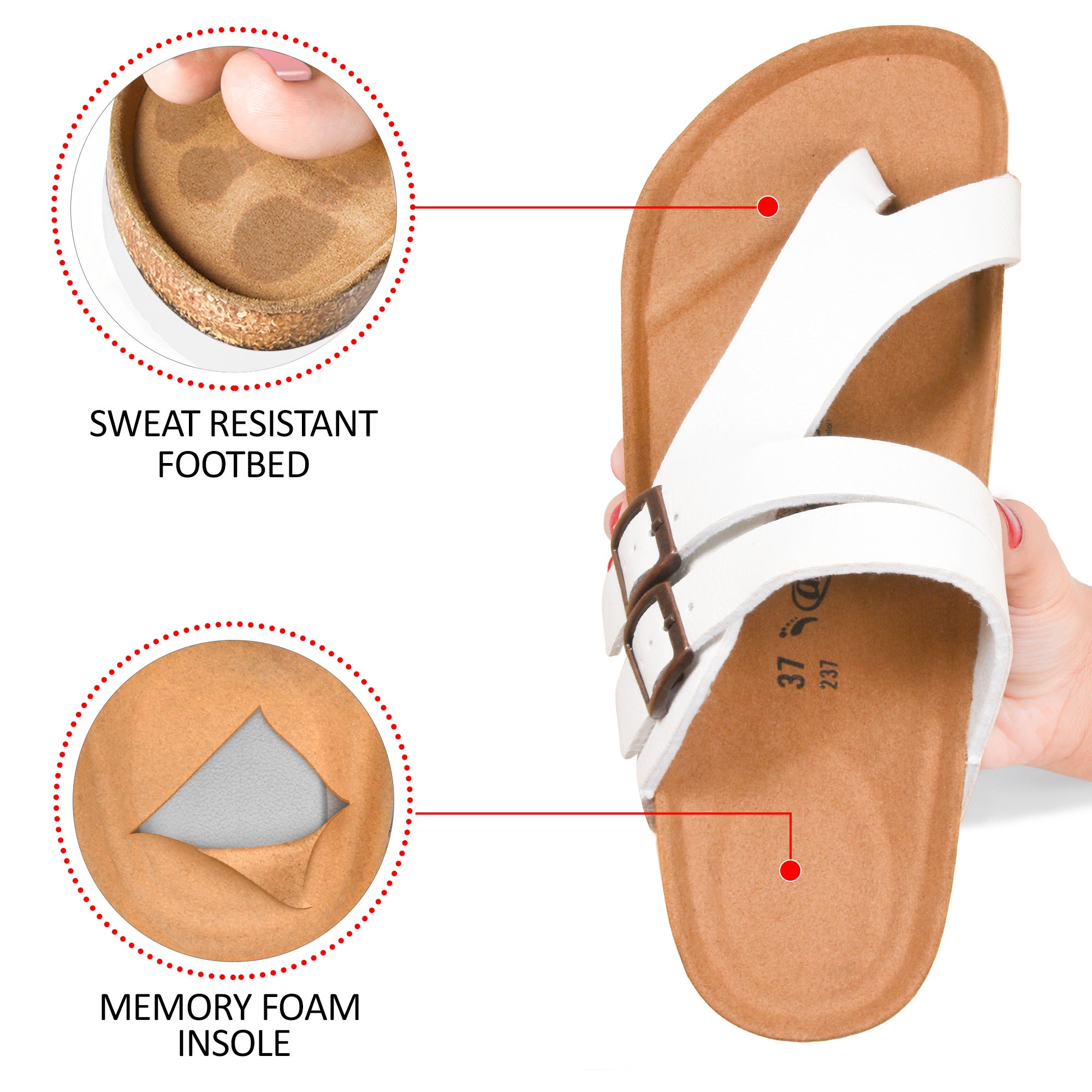 AEROTHOTIC KAIZEN SPLIT TOE COMFORTABLE SLIDES FOR WOMEN Slippers - Mag Max Mart