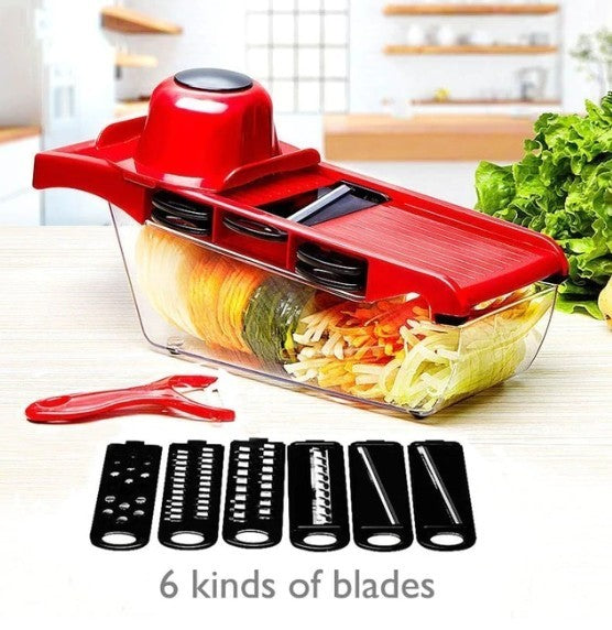 Stainless Steel 6 Blades Vegetable Slicer - Mag Max Mart