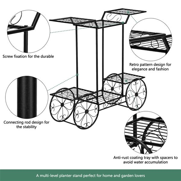 Plant Stand for Indoor and Outdoor Flower Pot Shelf - Mag Max Mart