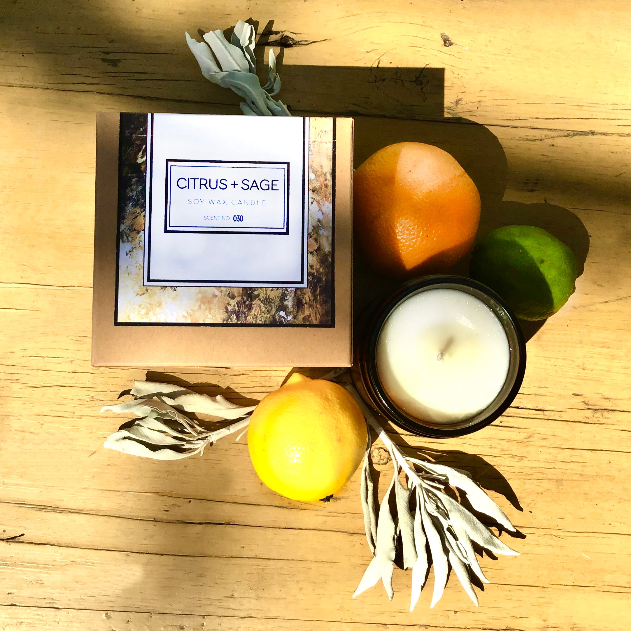 Citrus + Sage Soy Wax Candle - MAGM Enterprises LLC