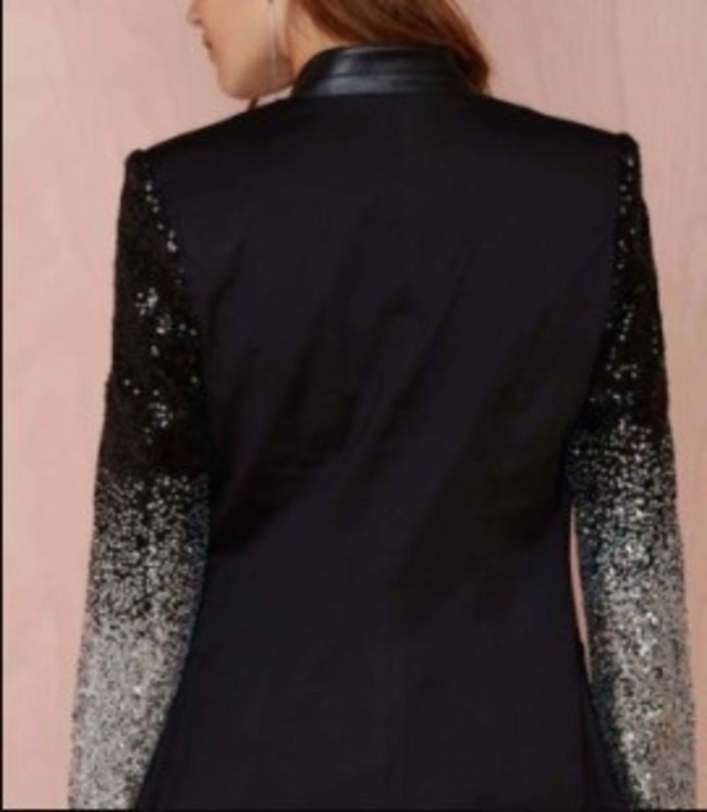 Womens Blazer with Sequins Sleeve - MAGM Enterprises LLC