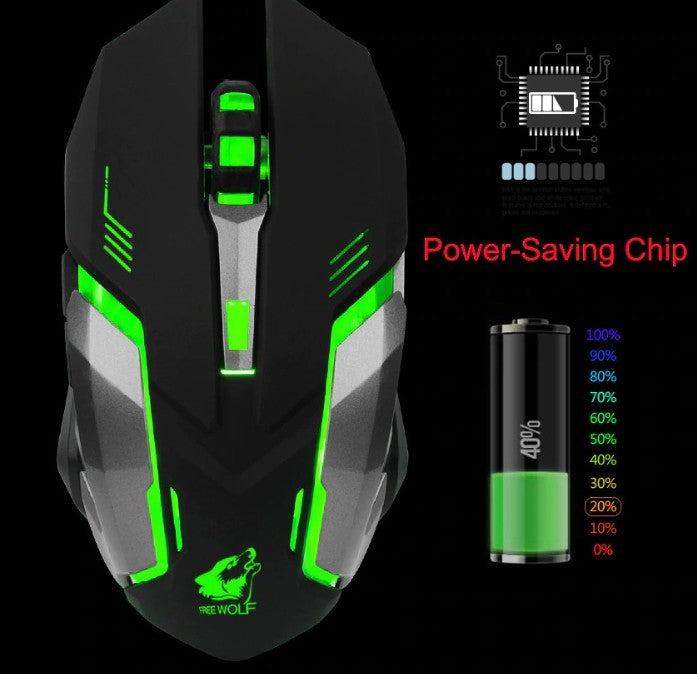 Ninja Dragon Stealth 7 Wireless Silent LED Gaming Mouse - Mag Max Mart