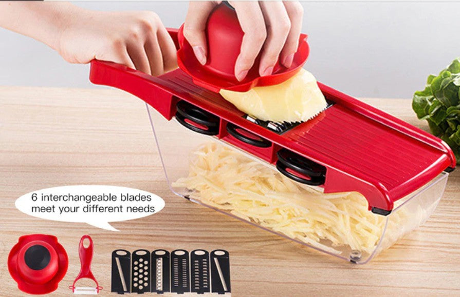 Stainless Steel 6 Blades Vegetable Slicer - Mag Max Mart