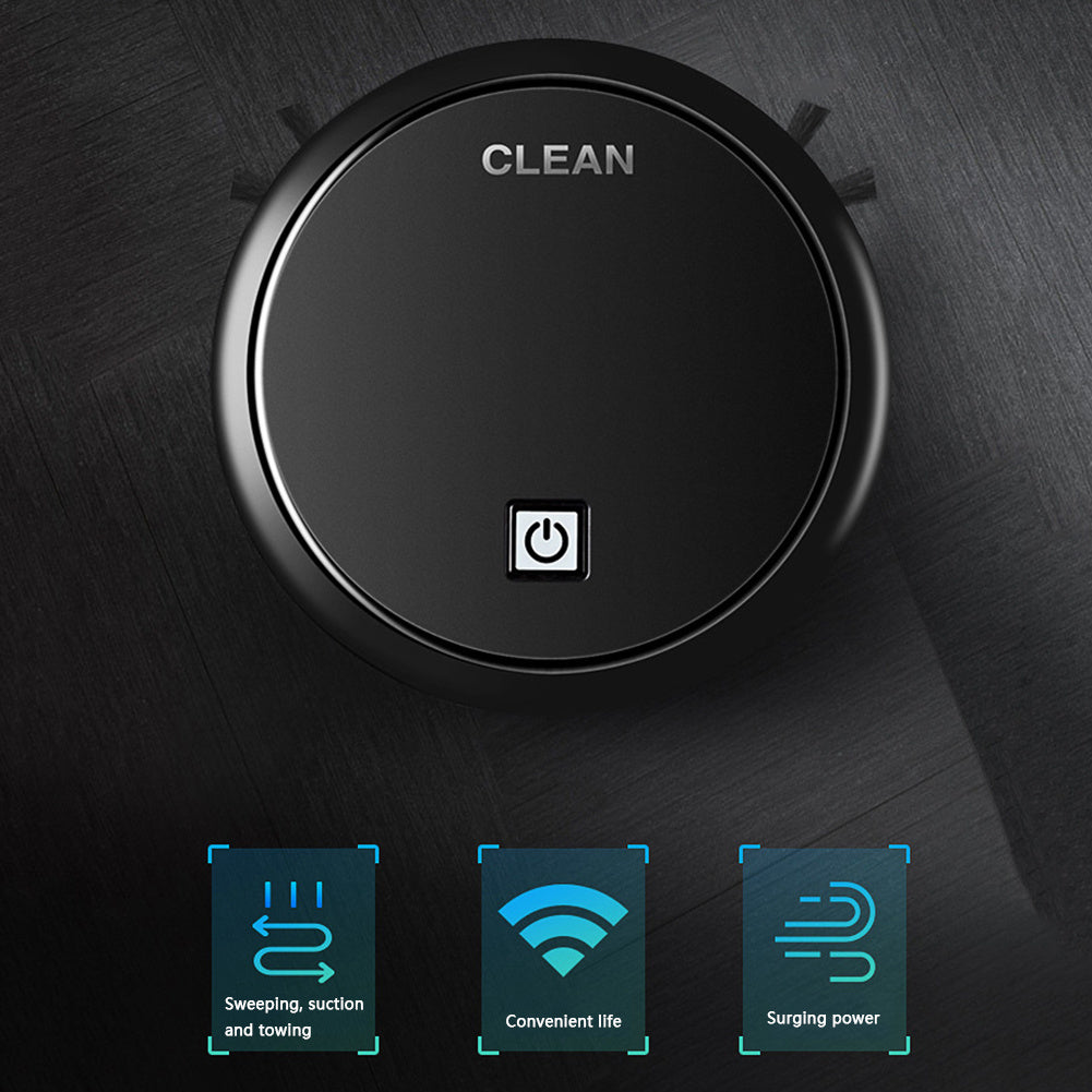 3-in-1 Robot Vacuum Cleaner 1800Pa Multifunctional Smart Floor Cleaner USB Rechargeable Dry Wet Sweeping Vacuum Cleaner - MAGM Enterprises LLC