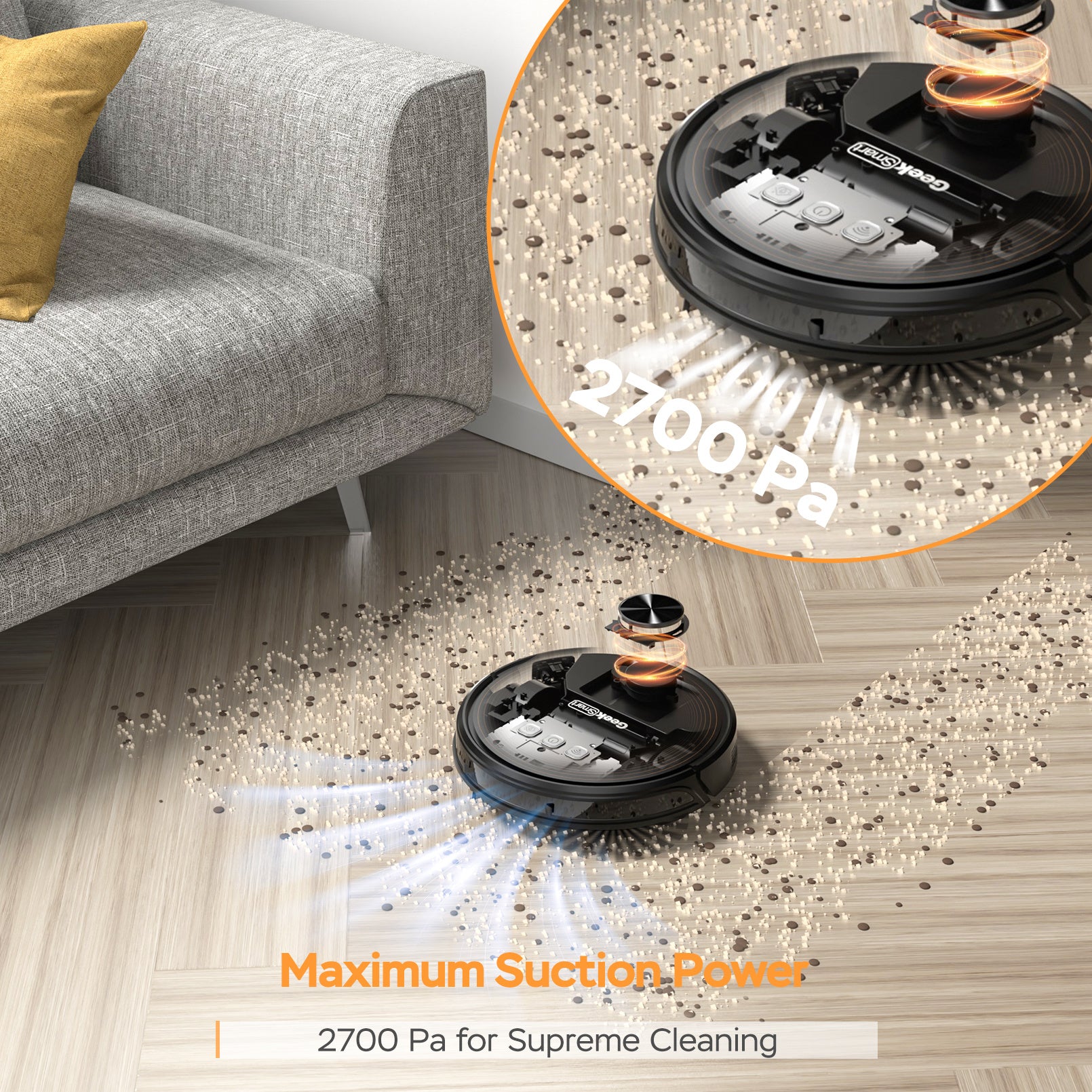 Geek Smart L8 Robot Vacuum Cleaner And Mop, LDS Navigation, Wi-Fi Connected APP - HOME VACUUM ROBOT - MAGM Enterprises LLC