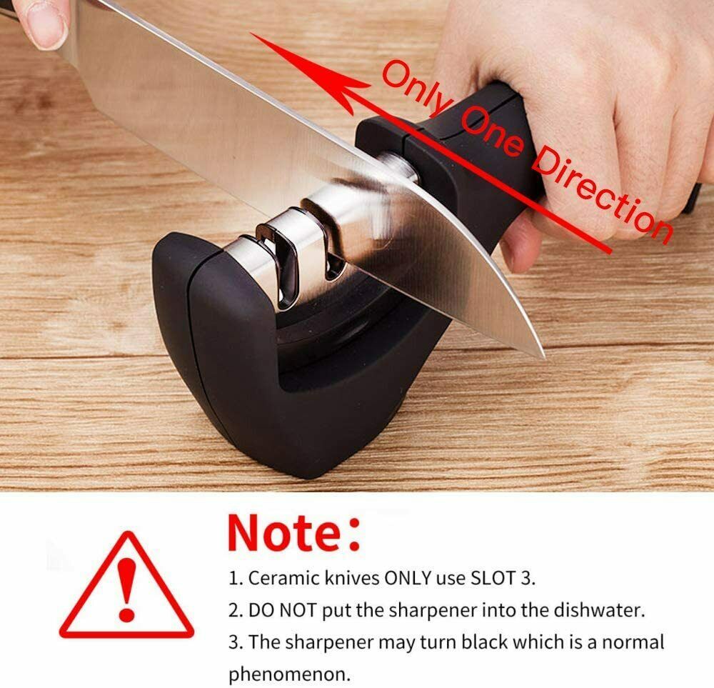 KNIFE SHARPENER Ceramic Tungsten Kitchen Knives Blade Sharpening System Tool USA - Mag Max Mart