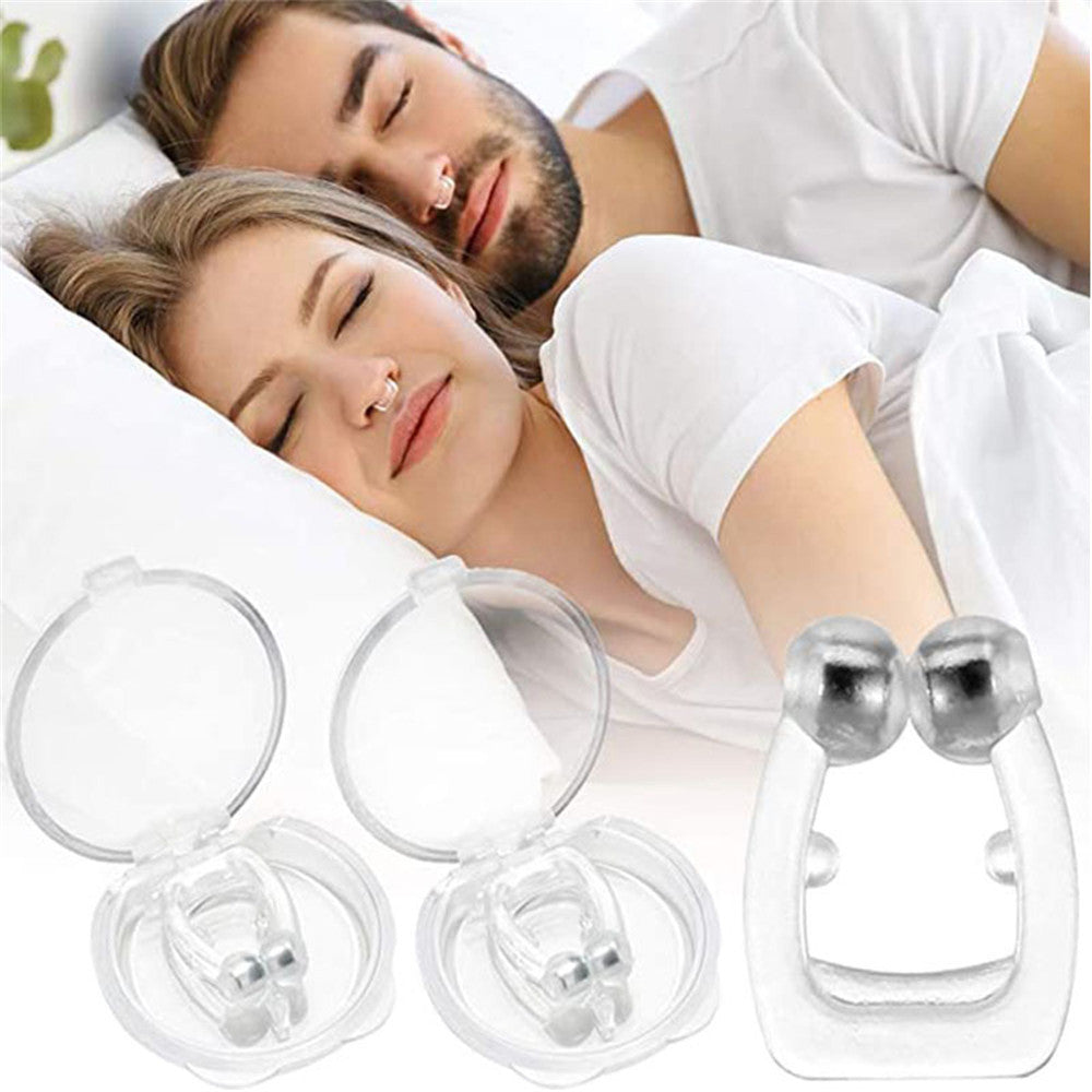 Silicone Magnetic Anti Snore Stop Snoring Nose Clip Sleep Tray Sleeping Aid Apnea Guard Night Device - MAGM Enterprises LLC