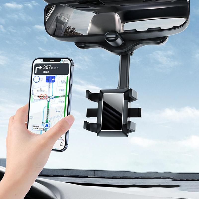 Rearview Mirror Phone Holder For Car Rotatable And Retractable Car Phone Holder Multifunctional 360 Rear View Mirror Phone Holder Suitable For All Mobile Phones And All Car - MAGM Enterprises LLC