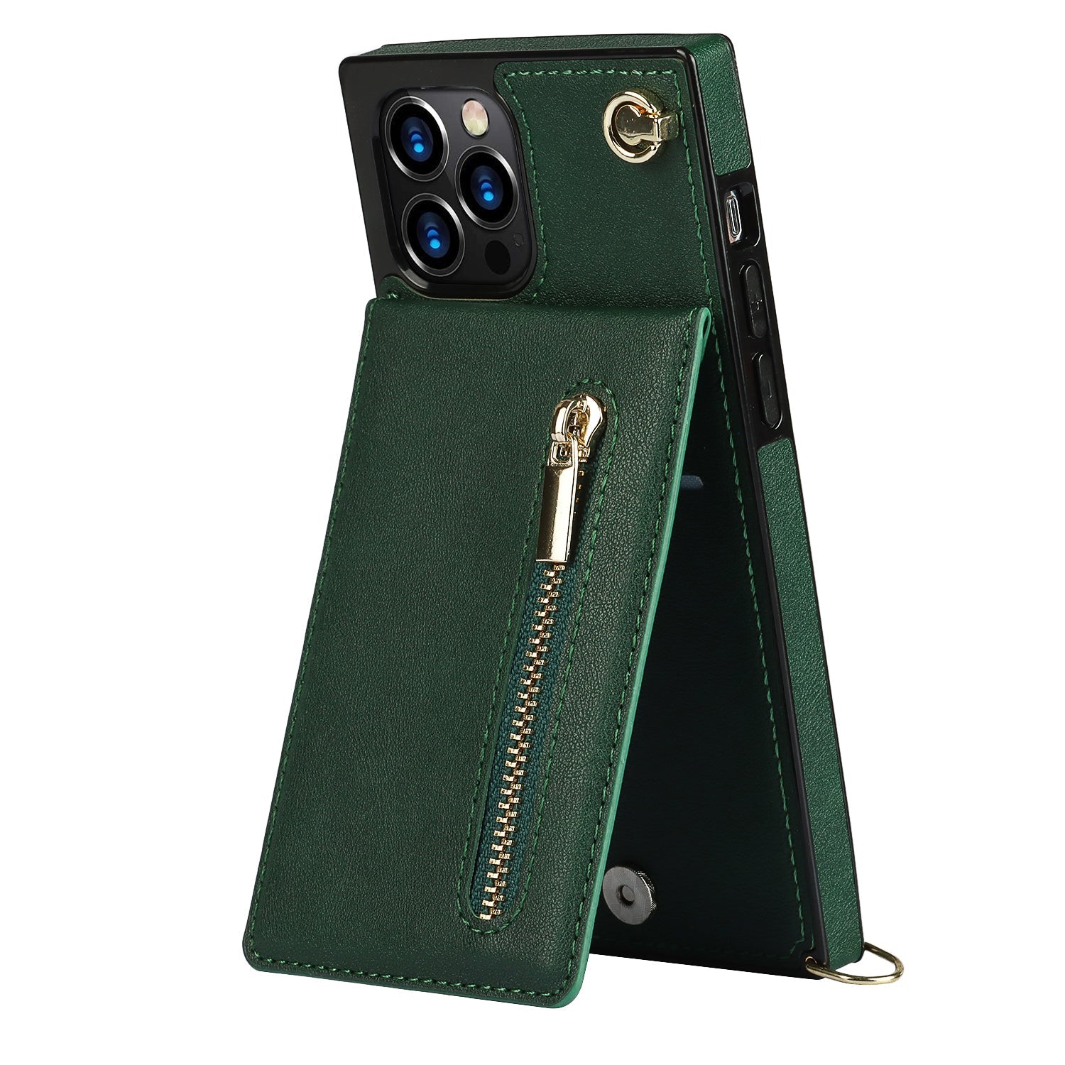 Slim Zipper Wallet Back Case for iPhone With Crossbody Strap - Mag Max Mart