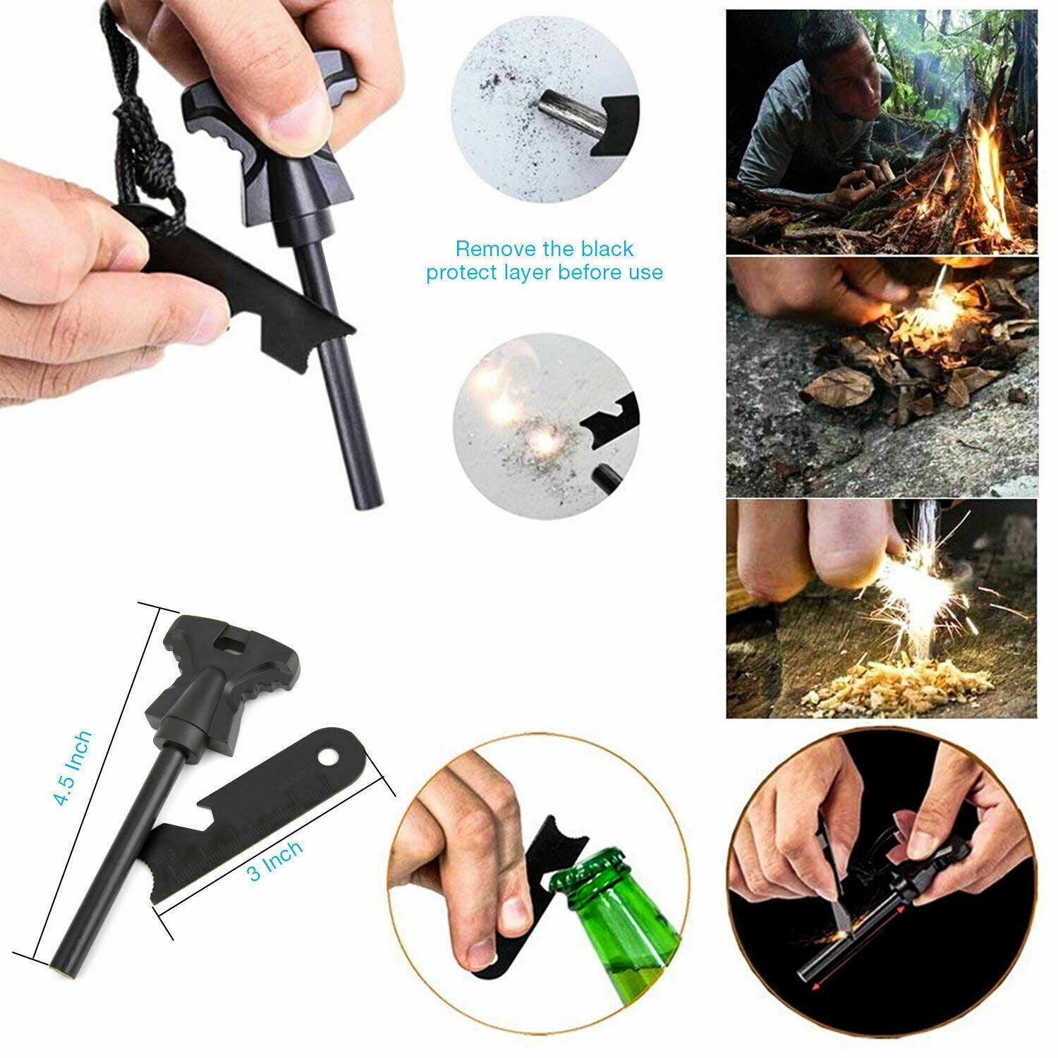 14 in 1 Outdoor Emergency Survival And Safety Gear Kit Camping tools - Mag Max Mart